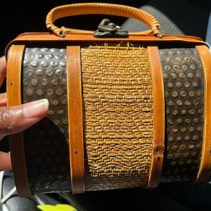 Vintage Wicker Box Purse